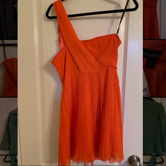 NWT sz small Bebe orange mini dress - Picture 2 of 4